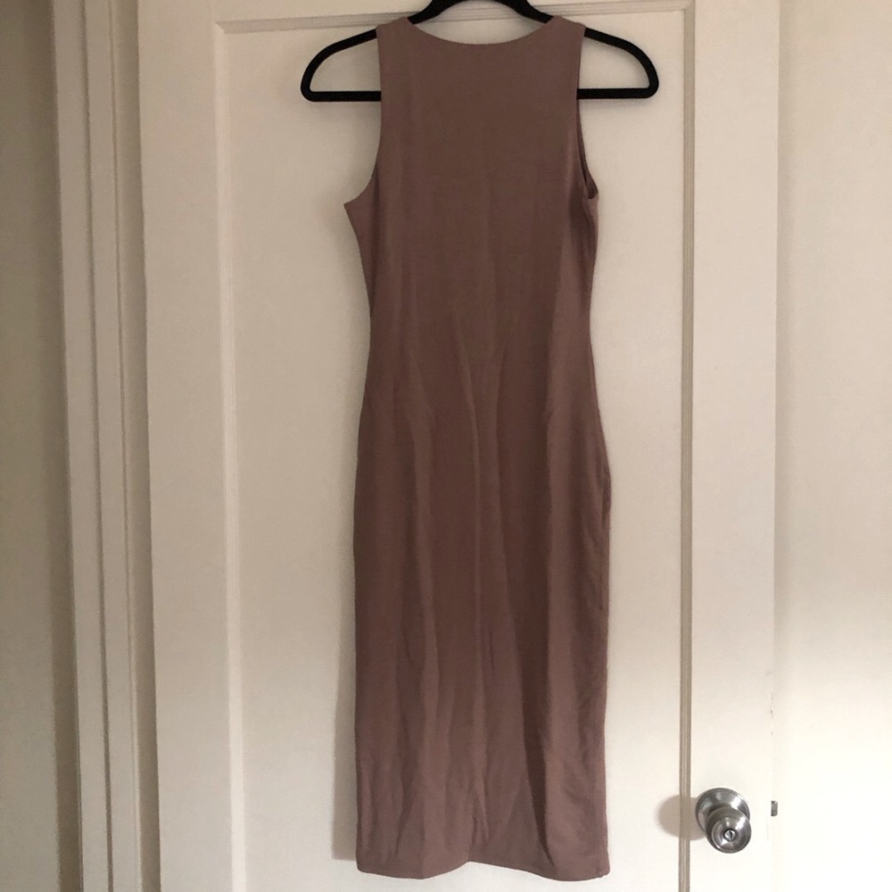 Naked Wardrobe Tan  Midi Dress - Picture 2 of 2